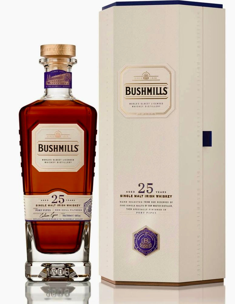 Bushmills Port Pipes Finish 25 Year Old Single Malt Irish Whiskey