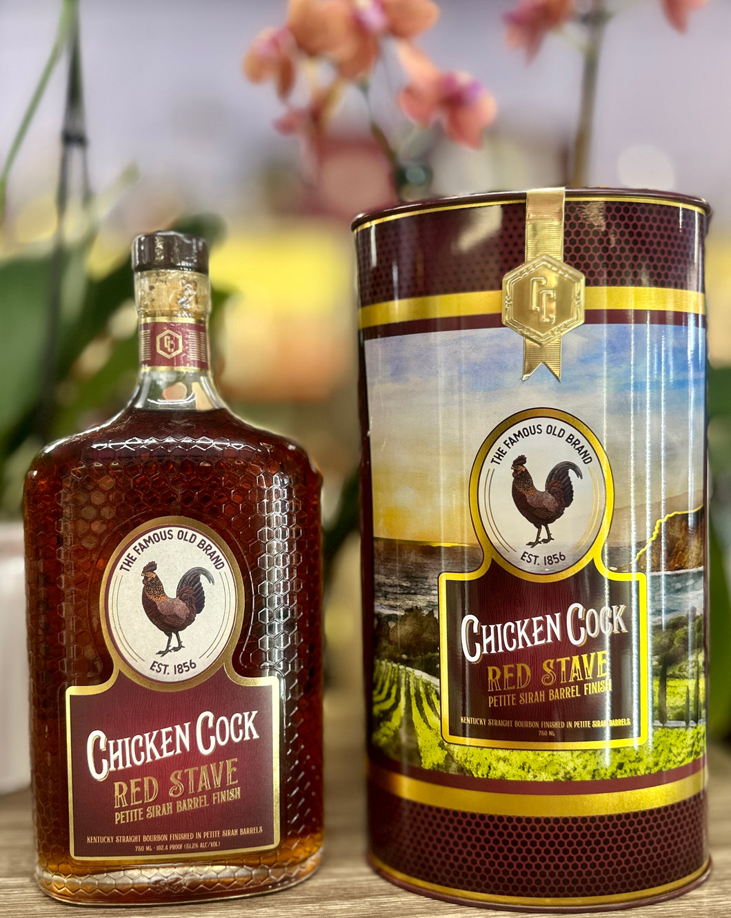 Chicken Cock Red Stave Kentucky Straight Bourbon Whiskey