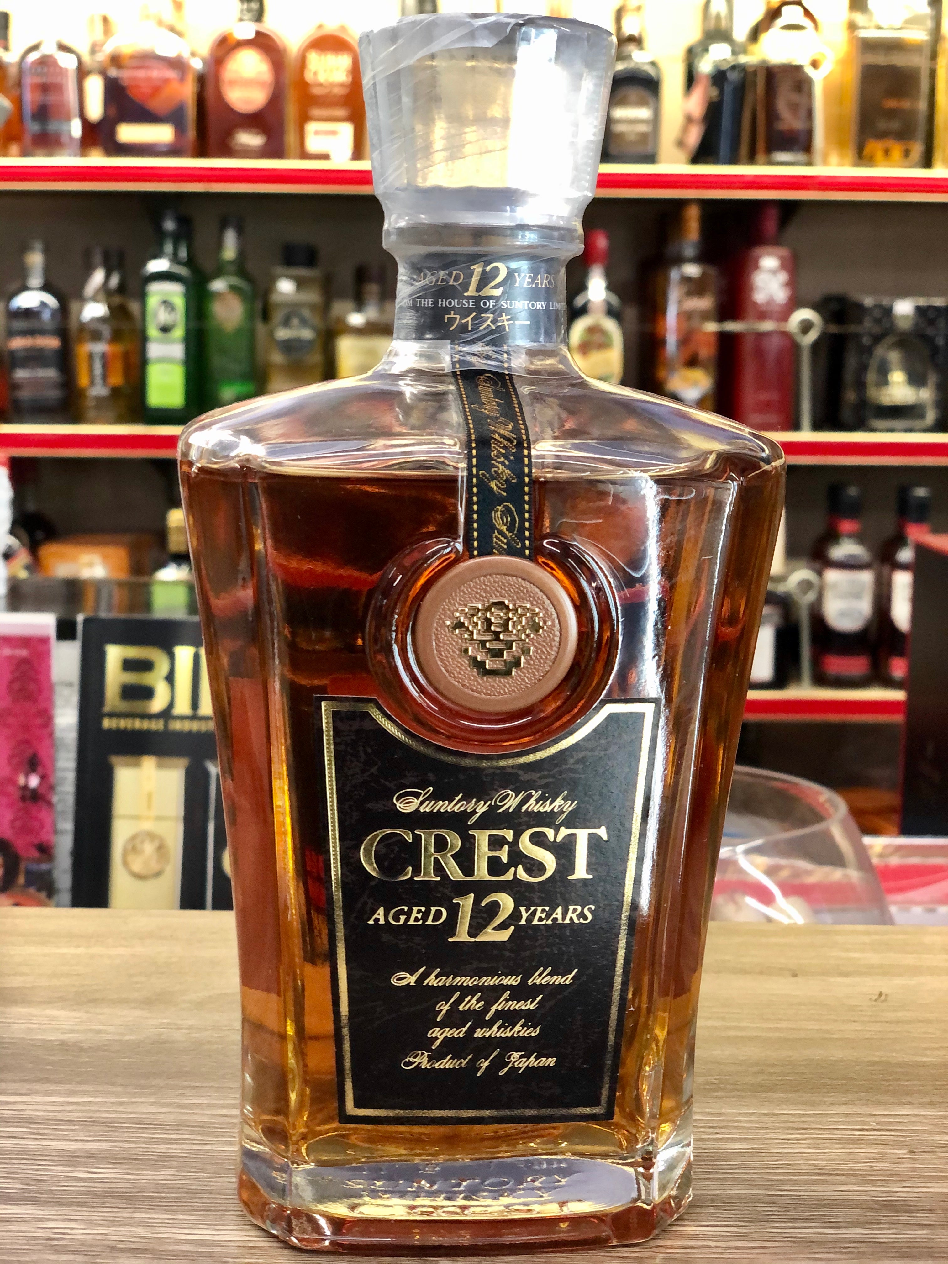 【未開封】　Suntory Crest 12 Years Suntory Whisky CREST 12 Year Old Empty Bottle with Box