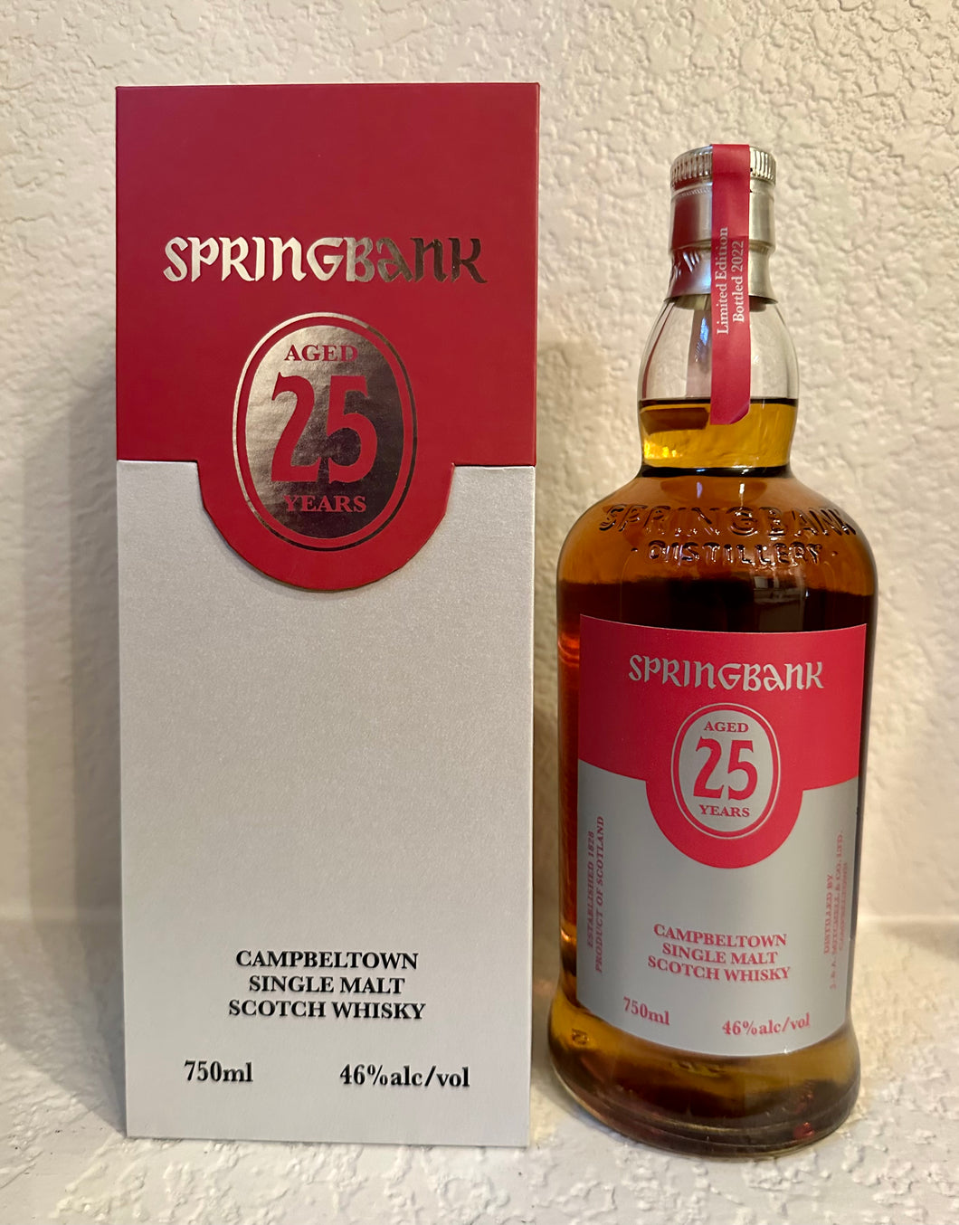 Springbank 25 Year Single Malt Scotch, 2016