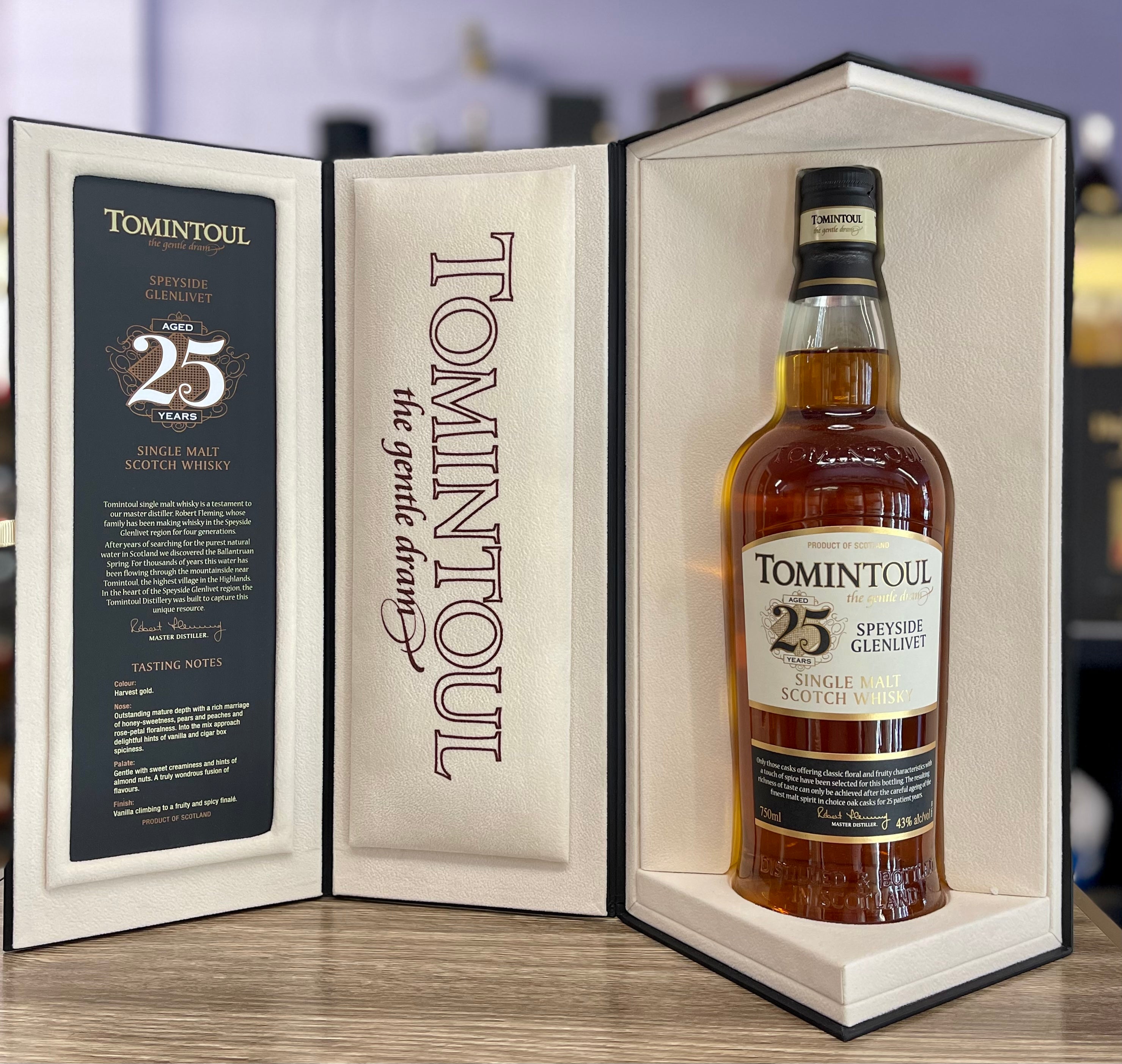Tomintoul 'The Gentle Dram' 25 Year Single Malt Scotch – Valentine