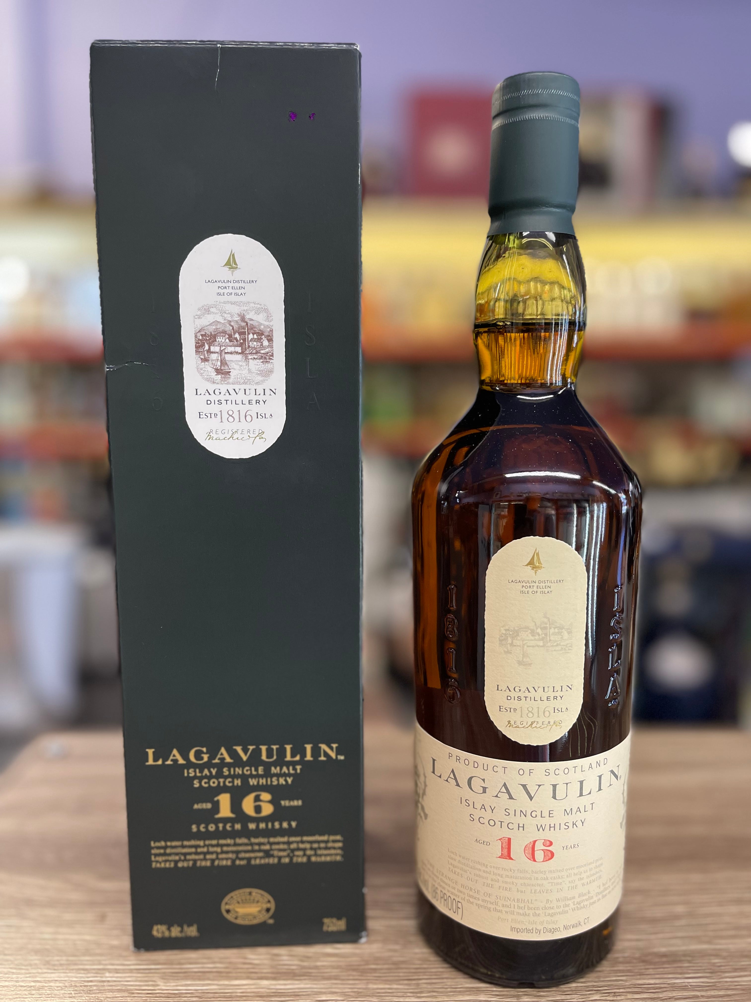 Lagavulin Aged 16 Years Single Malt Scotch Whisky - Liquor Town & Fine  Wines, Queens, NY, Queens, NY