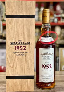 Macallan Fine & Rare 1952 Vintage Single Malt Scotch
